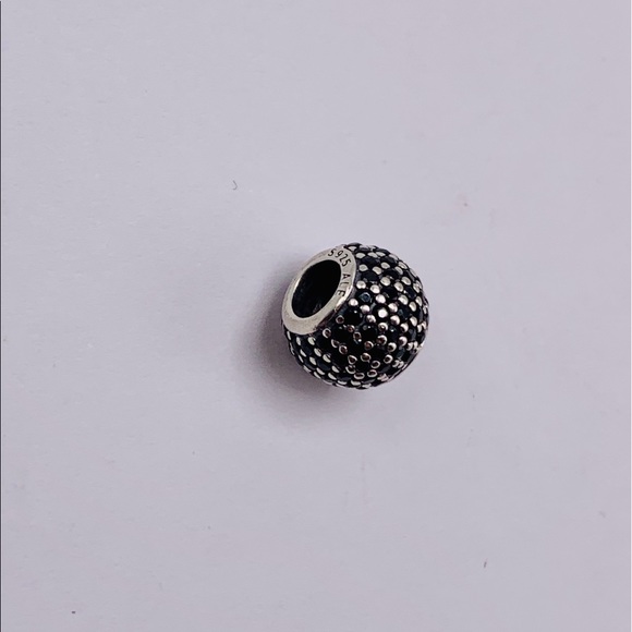 EUC Pandora 791051NCK Sterling Silver Pave Lights Bead w/ Black Nano Crystal - Picture 12 of 12